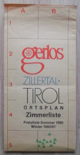 Gerlos ortsplan zimmerliste - gerlos,