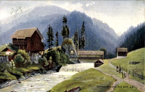 Künstler gerlos im - ak,