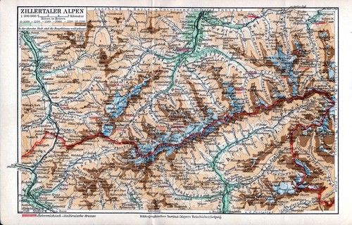 Zillertal 1923 orig - ., karten
